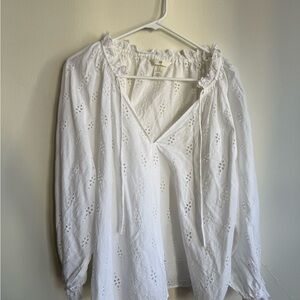 White Eyelet Blouse